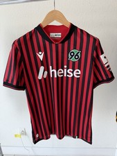 Hannover 96 2025/26 Home Jersey Macron Red Black Stripes Men’s M BNWT picture