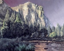 Original Oil - El Capitan - Landscape 16x20 Framed picture