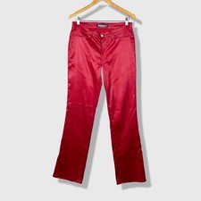 Bubblegum Pants Women 11/12 Red Y2K McBling Cyber Glam Snakeskin Chic picture