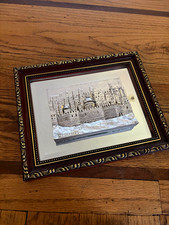 Vintage SAAD Handcrafted 3D Sterling Silver 925 Jerusalem Art on Mirror/Crystal picture