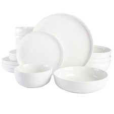 Gibson Home Oslo 16-Piece Porcelain Dinnerware Set - White picture