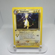 Pokémon 1st Edition Neo Genesis Ampharos Holo Rare Card 1/111 Eng 2000 picture