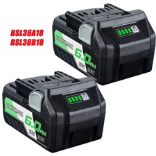 2x 6.0Ah 36V Battery for HiKOKI BSL36A18 MultiVolt Battery 18v Metabo BSL36B18 picture
