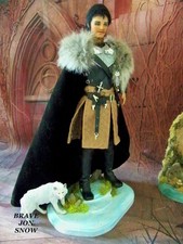 Repaint Custom Ken Doll Jointed GOT Jon Snow OOAK Barbie Sword in Box picture