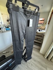 Theory Bristol Black Lamb Leather Skinny Leggings Women's Size L Retails $995 picture