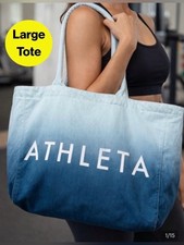 Athleta Ombre Light-to-Dark Blue Tote picture