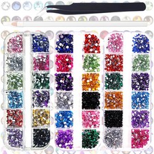 3 Pack Nail Art Rhinestone Flatback Gems Crystals Diamond for Nail Decoration Mi picture