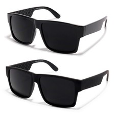 ShadyVEU Oversized Rectangular Black Out OG 90s Migraine Super Dark Sunglasses picture