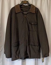 Aberdeen Collection Coat Men’s Sz XXL Brown Microfiber Mid-Length Coat NOS picture