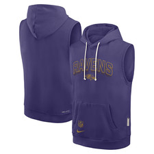 Authentic Nike Baltimore Ravens Hoodie Sideline Sleeveless Standard Issue Mens picture