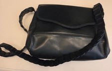 Rare vintage 1980s Bottega Veneta black Nappa Flap purse bag, woven strap picture