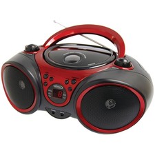 Jensen CD Player Boombox Portable AM/FM Stereo Radio Red -  picture