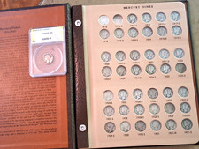 Complete 77pc 1916-1945 PDS w/1916D 1921 P&D 1923S 1926 Set Mercury Silver Dimes picture