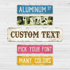 Custom Vintage Street Sign | Personalized Aluminum sign | 4 Sizes | Rustic Decor picture