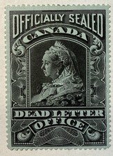 Canada #OX2 1902 QV Dead Letter official seal, MH/VF, thick blue paper; $800 UCV picture