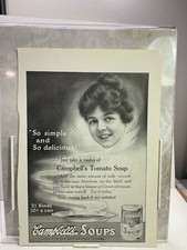 2 Vintage CABPBELLS SOUPS 6x10) Advertisements Wall Art Early to Mid 1900s picture