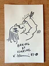 Keith Haring original drawing with Foundation Seal 1987 picture