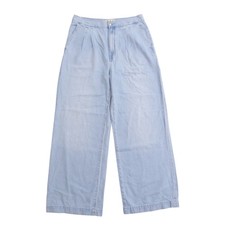 Madewell Womens The Harlow Wide-Leg Trouser Jean Light Blue Denim 28 picture