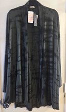 NWT EVEREVE Velvet Tie Dye Cardigan XS Open Front Cozy Kimono Draped Jacket Lux picture