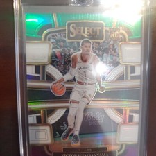 2023 Paniini Select Victor Wembanyama Green White Purple Card picture