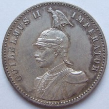 1/2 Rupee 1901 German East Africa Silver Coin Hunter 712 UNC / UNCIRCULATED picture