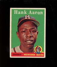 1958 Topps #30 Hank Aaron Milwaukee Braves picture
