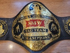 SMW Smoky Mountain Tag Team World Heavyweight Championship Belt Replica Title picture