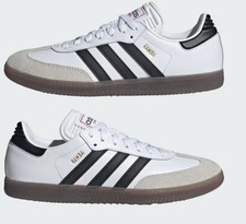 adidas Samba Men’s Size 9 Indoor Soccer Shoes White Black Gum IH6001 Women’s 10 picture