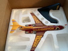 DANBURY MINT WASHINGTON REDSKINS TEAM PLANE WITH STAND. NIB. picture
