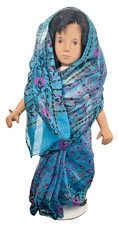 SASHA DOLL  Sari #117S Black Hair / Blue Sari / Trendon /  1986 / Box / RARE picture