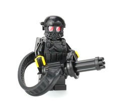 Battle Brick Heavy Gunner minigun soldier made with real LEGO® minifigure picture