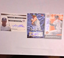 Fleer 2004 MLB Autographed Insert 3-Card Lot Farm Hands Fresh Ink Roberts picture
