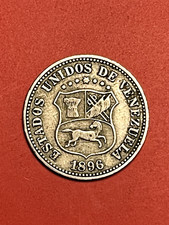 Venezuela 1896 five 5 Centimos Very nice details picture