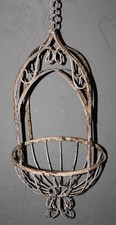  Rustic Hanging PLANTER Basket Antique Victorian Style Garden Plant Hanger  picture