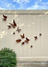 Metal Butterfly Set for Wall Decor: Garden Fence Art picture