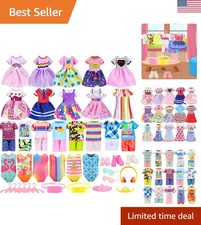 Versatile 30-Pc Doll Clothing Set for 5.3-6 Inch Dolls | Inspires Creative Play picture