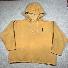 Vintage Stussy 80s Baja Surf Pullover Hoodie Rare Faded Tan Size XL Made In USA picture