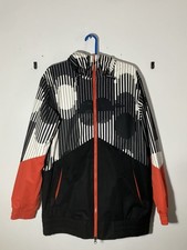 Vtg Nike SB 6.0 Kampai Snowboard Jacket Piano Keys Akroe Black Red Men's Size M picture