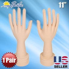 Mannequin movable Flexible Hand Display Jewelry Bracelet nail ring holder 1 pair picture