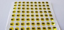 500 Custom Printed Tamper Evident Security Void Mark Labels Stickers Gold picture