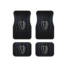 Dark Horse Car Floor Mats Set 4 Anti Slip Front Rear Universal Sports Car Style picture