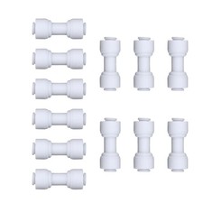 12pcs White Plastic Union Connector 1/4-in OD x 1/4-in OD Push-to-Connect picture