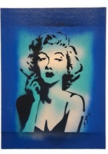 blue teal acrylic ink 