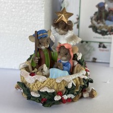 Charming Tails A Season Born of Love Nativity Baby Jesus Enesco Signed 2011 NIB picture