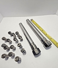 2 UNIVERSAL ENG ACURA FLEX 3/8 SERIES COLLET CHUCK EXTS. 3/4 DIA w/ 15  COLLETS picture