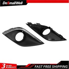 RH+LH Front Bumper Fog Lamp Light Cover Bezel For Mitsubishi Outlander 2016-2019 picture