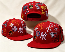 MLB All Over Team Red Adjustable Baseball Cap Sports Hat picture
