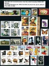 US 2010 Commemorative Year Set with 38 Stamps MNH picture