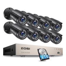 ZOSI 5MP Lite Home 8CH DVR 1080P H.265+ CCTV Security Camera System 1TB Outdoor picture