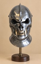 Metal Skull Helmet Mask Gothic Medieval Armor Cosplay Halloween Costume picture